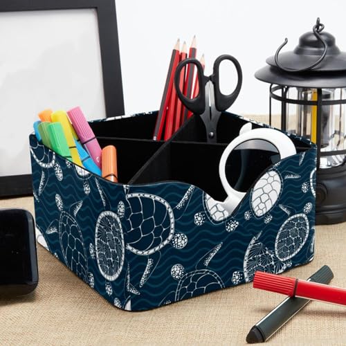 Fournitures de bureau pour la maison et pot de rangement 4 compartiments - 8