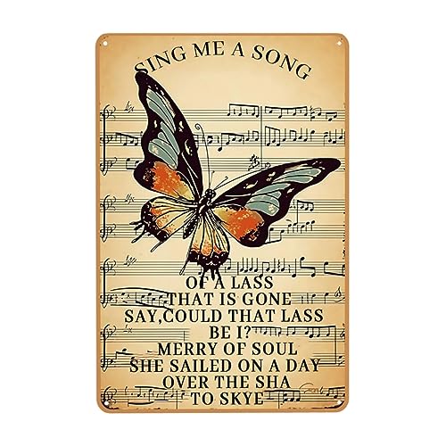 Farfalle Abbaglianti Cantano Una Canzone Per Te Targa In Metallo