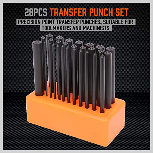 HORUSDY 28-Piece Transfer Punch Set, 3/32" - 1/2", Heat Treated Alloy Steel Forging by HORUSDY - Image 5