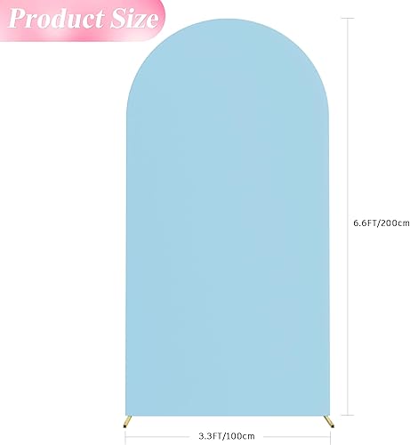 Miniatura 2 de Wokceer Funda para Arco de Boda de 6.6 Pies de Spandex Ajustada Cubiertas para Soporte de Arco de Boda Funda de Fondo de Arco Chiara de Parte