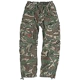 Beinabschluss mit Kordelzug Surplus Airborne Vintage Trousers, Woodland, XL
