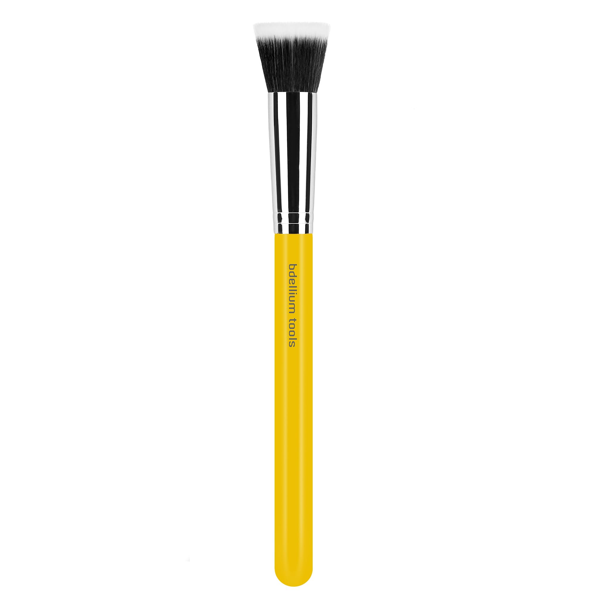 BDELLIUM TOOLSProfessional Makeup Brush - Studio Series 953 Duo Fiber Foundation - With Soft Synthetic Fibers, For Precise Application of Foundation (Yellow, 1pc)