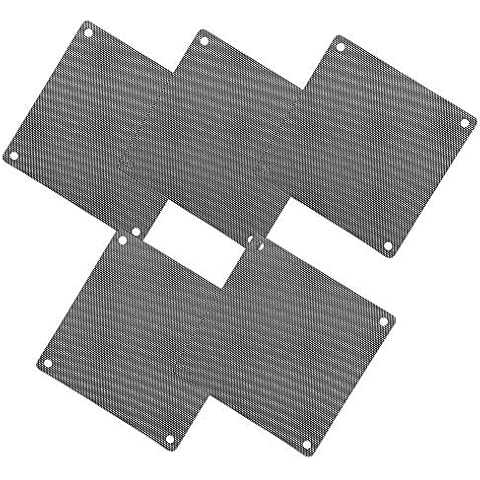 ASHATA 120mm Lüfter Staubfilter Mesh, 5Pcs 12 * 12cm PC Computer PVC Lüfter Abdeckung Staubdicht Schwarz, Staubfilter Lüfter Filter PC Kühler Filter Schwarz Staubdicht Gehäuseabdeckung Cover