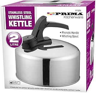 New 2L Stainless Steel Aluminium Whistling Kettle Camping Fishing Home Lightweight Litre | PHENOLIC Handle | Whistling SPOUT