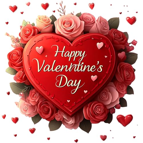 Image of Zhenqing Valentine's Day Cross Stitch Kit for Adults - Red Heart Rose & Owl Floral Design | 11CT 7.87 inchx7.87 inch Stamped Embroidery Kit with Thread, Fabric | DIY Craft Gift (68789)