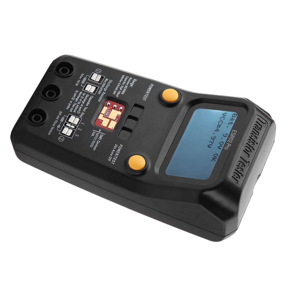 Probador de transistores BSIDE Pro Probador de transistores digital Medidor de inductancia de componentes de chip SMD