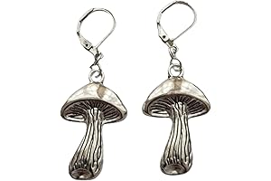 Cute Mushroom Stud Earrings for Men Woman Vegetarian Jewelry