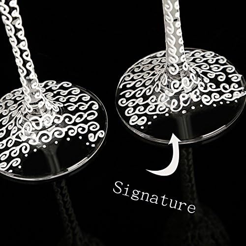 Miniatura 2 de www.Beadingsupplys.com tie champagne wedding glasses handmade LACE white bride and groom flutes,His and Hers Flute - Wedding Gift