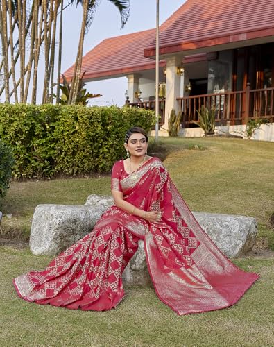 Image of Yashika Women's Pure Kanjivaram Silk Saree Soft Banarasi Style Wedding With Blouse Piece | Saree For Women | New Sari