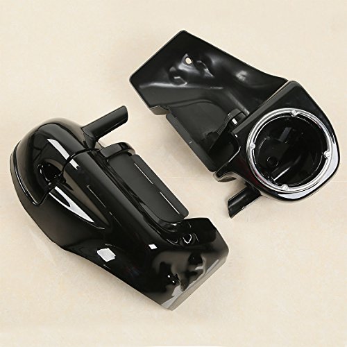 Xmt-Moto Vivid Black Lower Vented Leg Fairings W/Speaker Box Pods Fits For H-D Touring Models Flt, Flht, Flhtcu,Flhrc, Road King, Street Glide, Electra Glide, Ultra-Classic, Road Glide 1983-2013 #TOP5
