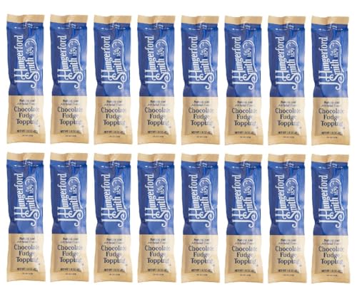 J Hungerford Smith Chocolate Fudge Portion Control Packets 1.5 oz | Made in America | 16 Pack