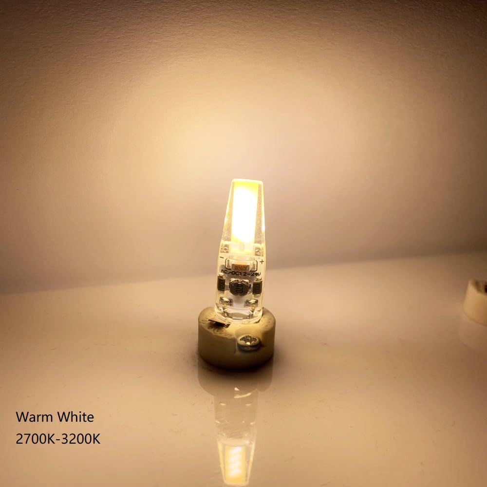 10pcs Mini G4 LED COB LAMP LAUM AC DC 12V 220 V Ersetzen Sie 30W 40W Halogen für Kronleuchter, warmes Weiß, 7W