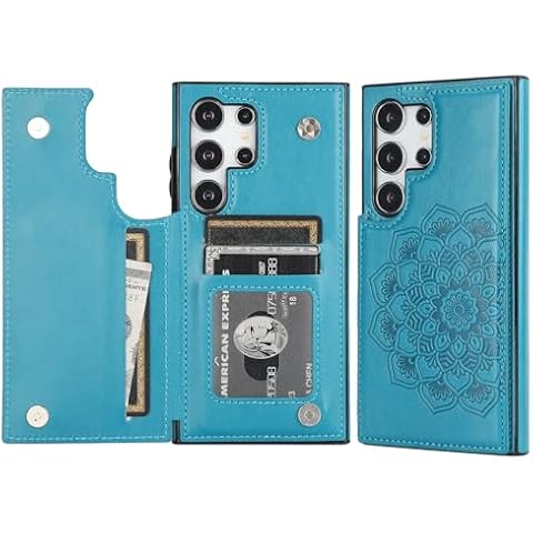 SZHAIYU Faux Leather Phone Case for Samsung Galaxy S24 Ultra Cover