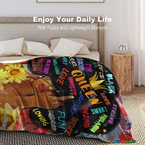 Zreyasa Flannel Blanket African Magic Girl Black Queen Throw Blanket Fleece Soft Blanket Gift For Christmas Lightweight Bed Blankets For Bed Office Couch Camping Home Decor S #TOP4