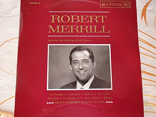 Robert Merrill - Famous Baritone Arias - 12 LP 1957 - RCA Victor Red Seal RB-16029 - UK Press