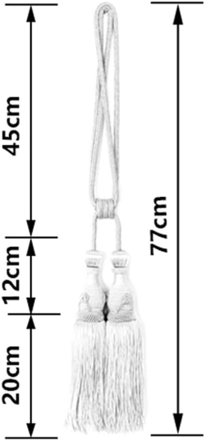 Curtain Tassel Tiebacks, Rustic Window Curtain Tieback 1 Pair Drapery Holdback Tassel for Porch Garden Decoration Treatment Accessory(Pink)