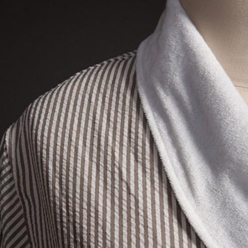 Image of Telegraph Hill Double Layer Seersucker Robe - Unisex - Taupe - Large | Double-Layer Seersucker, Unisex Fit, For Sauna, Gym & Home