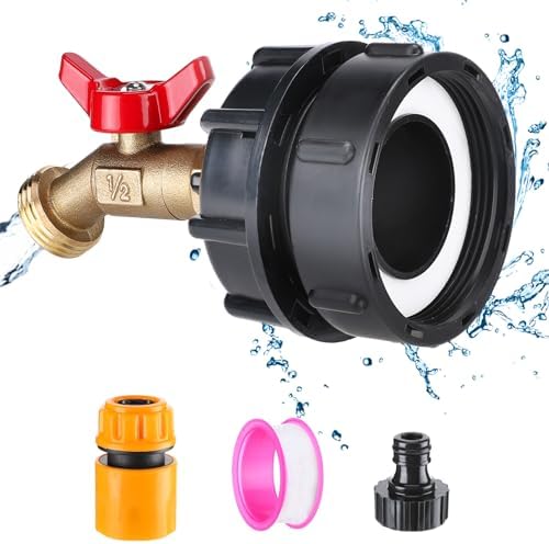 IBC Tote Adapter, 2" Fine Thread IBC Tank Fitting For 275-330 Gallon IBC Tote Tank, With Ball Valve Fits For Garden Hose Connector In | Whizz Parts & Connectors - Foto 9