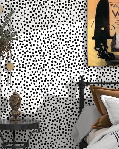 tiltil Modern Peel and Stick Wallpaper Black Contact Paper 17.3 x 78.8