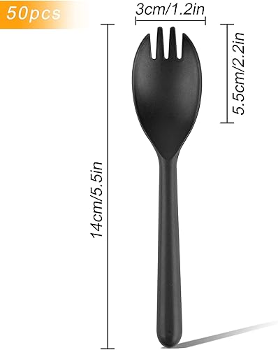 Miniatura 2 de EUSOAR Vasos dorados para hornear con tapas y tenedores de plástico, 6.8 onzas, 50 forros reutilizables para cupcakes desechables, 50 tenedores