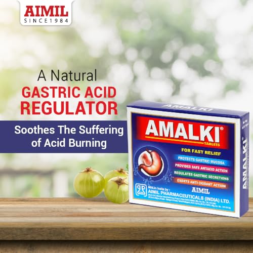 Image of AIMIL Amalki Tablets - 30 Tablets (Pack of 3) | For Hyperacidity, Gut Reflux, and Heart Burn | Fast Relief