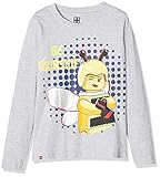 LEGO Mädchen Motiv Biene LEGO Mädchen cm Langarmshirt, Grau (Grey Melange 912), (Herstellergröße: 122)