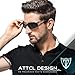 ATTCL Polarized Sunglasses for Men Sports: UV Protection Anti Glare Wrap Around Lightweight Metal Sun Glasses Driving Fishing Golf Running 8177 Gray