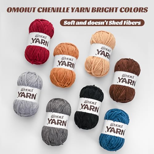 Image of 12 Pack Velvet Yarn for Knitting, Chunky Chenille Yarn for Crocheting, Baby Yarn for Crocheting Soft Blanket, Super Bulky 42.3oz(1049yds), Multicolor Amigurumi Yarns Set B