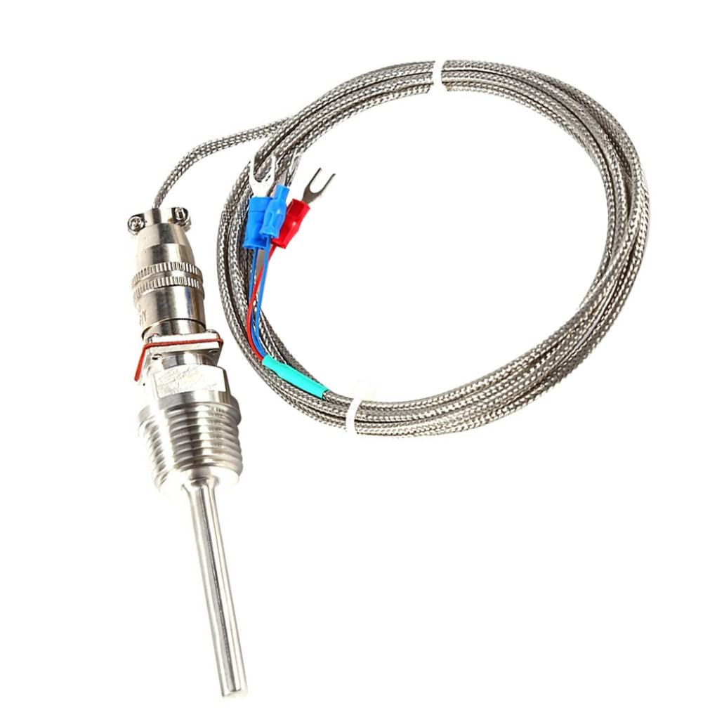 Buy Rtd Temperature Sensor Thermal Probe Pt100 2m Cable 1/2inch Thread