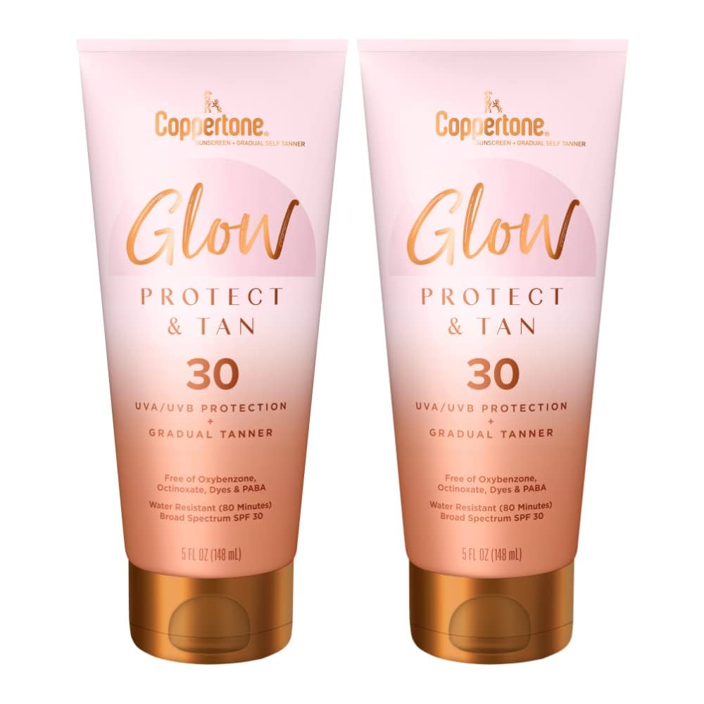 Amazon.com: Coppertone Glow Protect and Tan Sunscreen Lotion