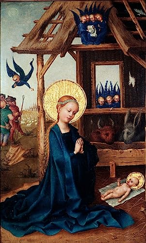 Affiches et gravures Adoration de l'enfant Stephan Lochner peinture toile 60x90