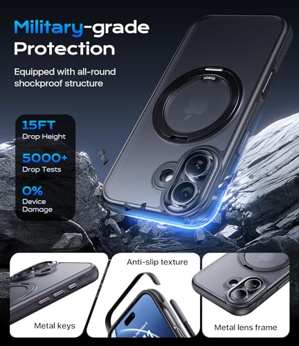 Image of iPhone 17 Case with Stand, Strong Magnetic iPhone 17 Case, Compatible with