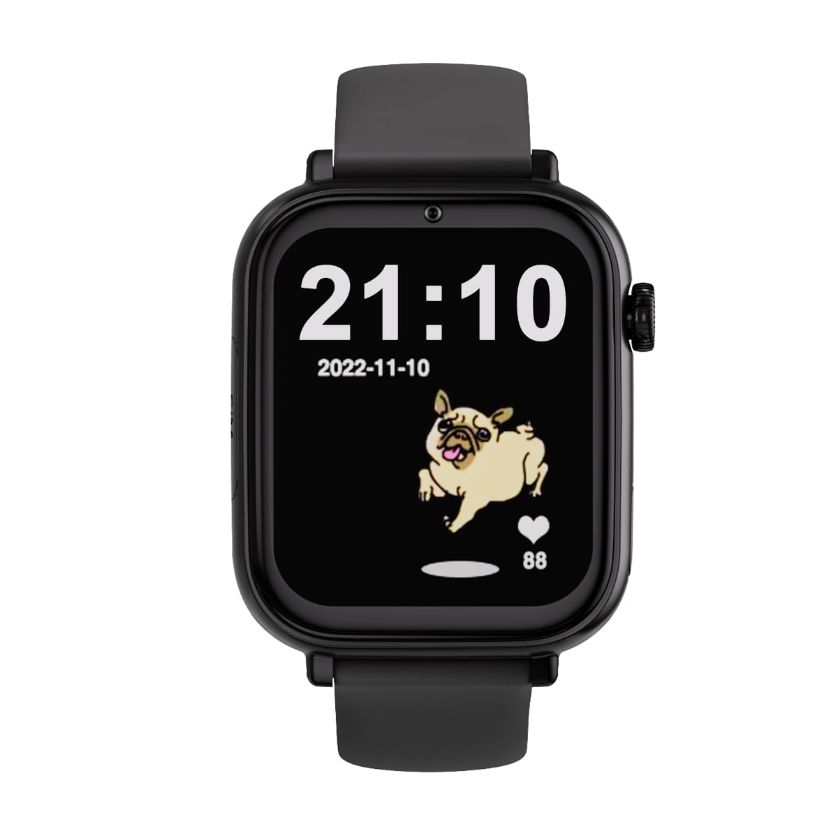SaveFamily SaveWatch Plus 4G | Montre Connectée pour Enfants avec GPS, Appels, Vidéo, Whatsapp, Musique, Bluetooth et App Store | Carte SIM Incluse - Cadran Noir et Bracelet en Silicone Noir