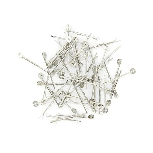 FRCOLOR 50pcs Bobby pins Bobby pin con almohadilla Pinza para el pelo con almohadilla Pinzas para el pelo Clip de pelo con cojín horquilla arnés