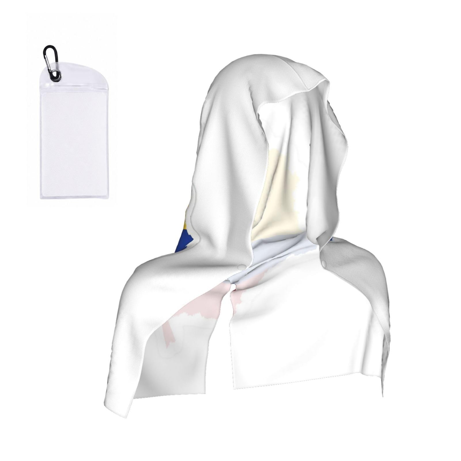DUWAA Colombia Flag Map Print Cooling Hooded Sports Towel, 30×60cm Quick Drying Summer Cool Head Wrap For Neck And Face