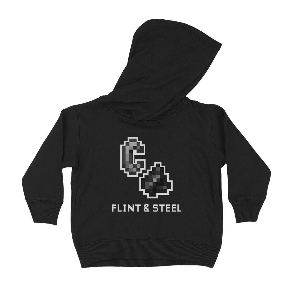 Flint and Steel Kids Hoodie Sweatshirt Toddler 5T Black
