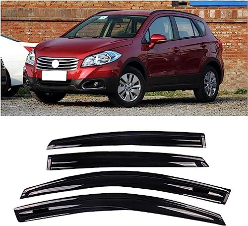 Déflecteurs de vent pour Suzuki S-Cross 2014-2015 protection pluie 4 pièces