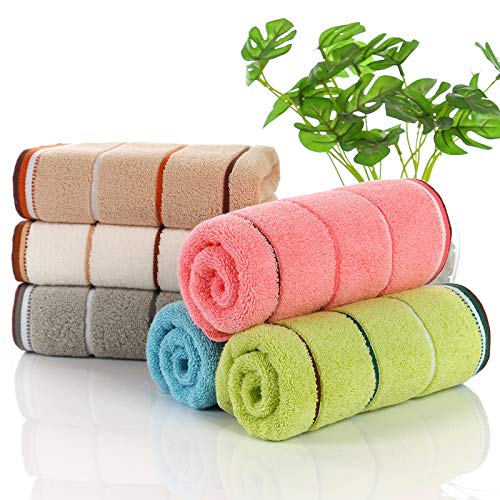 Inpack 5 pcs Facecloth Washcloth Random Color Luxury Spa Turkish Towel 100% Cotton Bathroom Hand Towels Soft Napkin 13" X 13" Kerchief