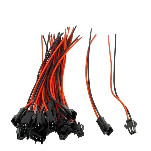LTRAJUYNH 10Pairs 15cm Long JST SM 2Pins Male to Female Wire Connector