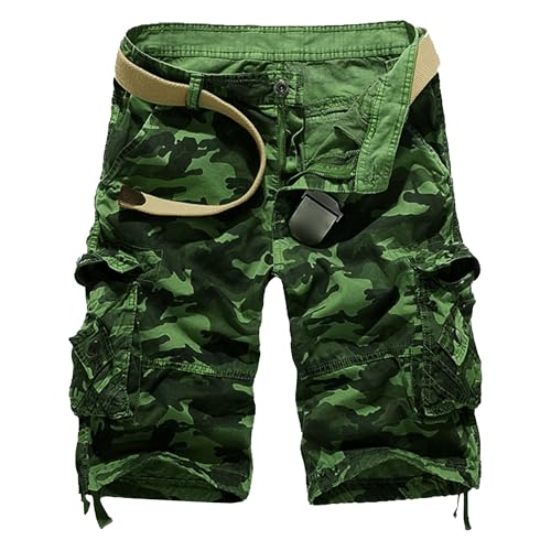 Pantalones cortos cargo para senderismo y camping con ajuste holgado comodo