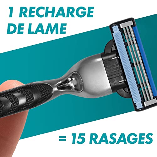 Gillette Mach3 Recharges De Lames De Rasoir Pour Homme, À 3 Lames, 8 Recharges De Lames, Lames Plus Résistantes Que L'Acier – Ansicht 4