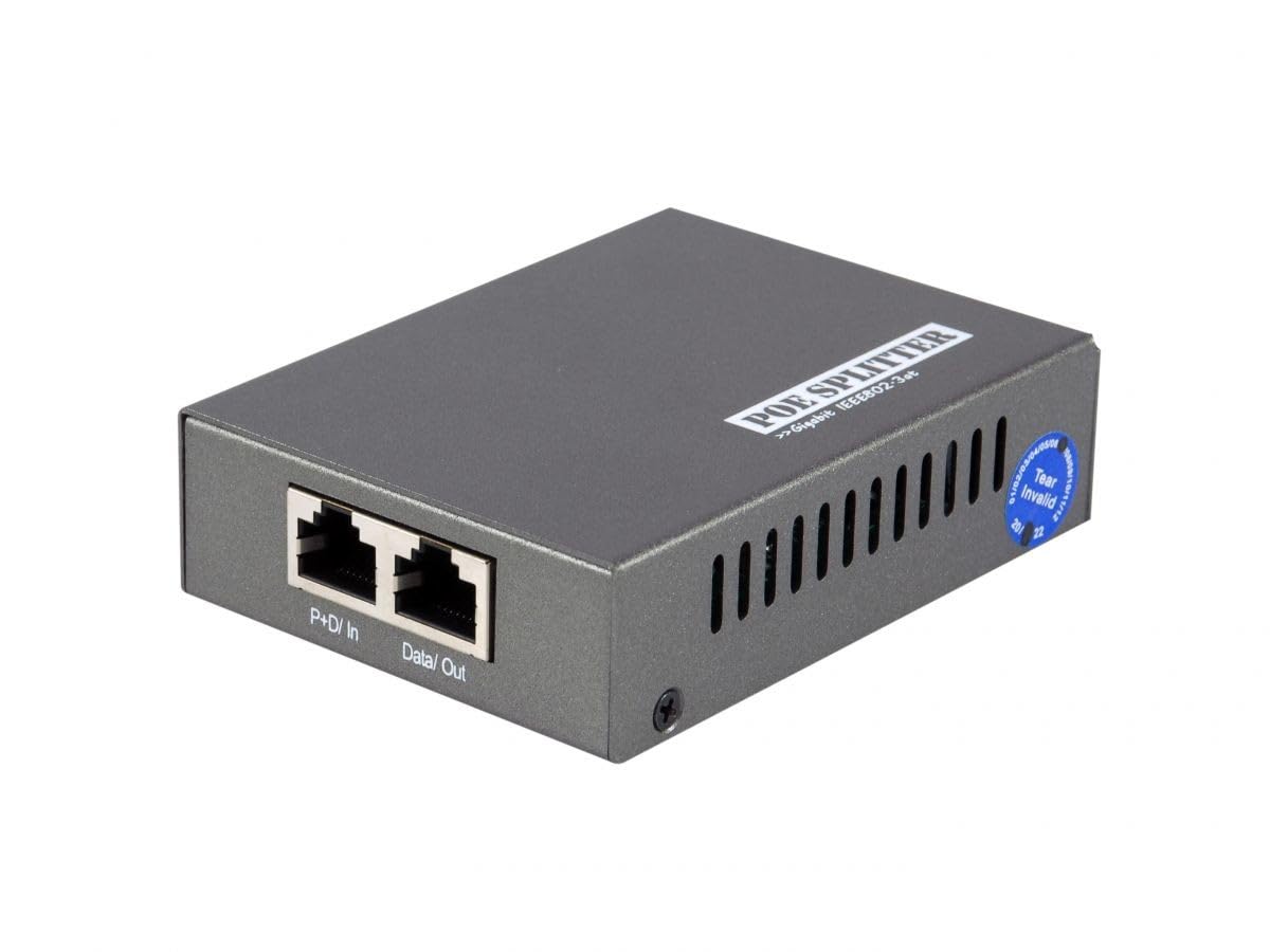 LevelOne Répartiteur POS-3000 1 x GE/5~12 V DC Gigabit PoE Plus Splitter/Noir