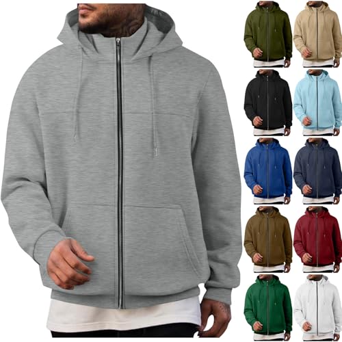 Cambkatl Men's Zip Up Hoodies Casual Stand Collar Sweatshirt Long Sleeve Streetwear Hooded Jackets with Pockets2