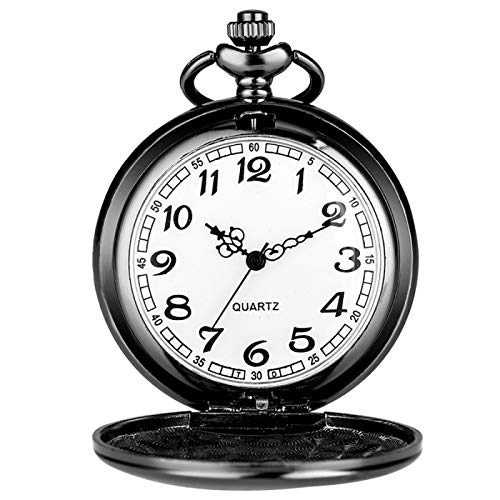 Kwarts zakhorloge met motief zwarte kleur modieuze nieuwigheid film van James Bond Daniel Craig ketting horloge met horloge - Afbeelding 3