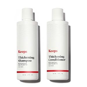Keeps Hair Growth Shampoo and Conditioner Set – Treatment for Thinning Hair and Hair Regrowth – Men’s Hair Products Infused with Biotin, Caffeine, & Saw Palmetto