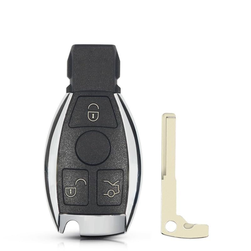 Suitable for for Mercedes Benz Year 2000+ Supports Original NEC and BGA 2/3/4 Buttons Keyless Entry Remote Car Key(2 Buttons)