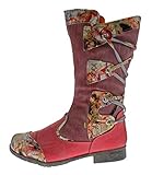  Damen Leder Winter Comfort Stiefel TMA 5516 Schuhe Rot Stiefeletten gefüttert Gr. 39