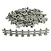 Gray Picket Fence Pieces-50pcs Building Block Scenery Accessories Compatible with Major Brands