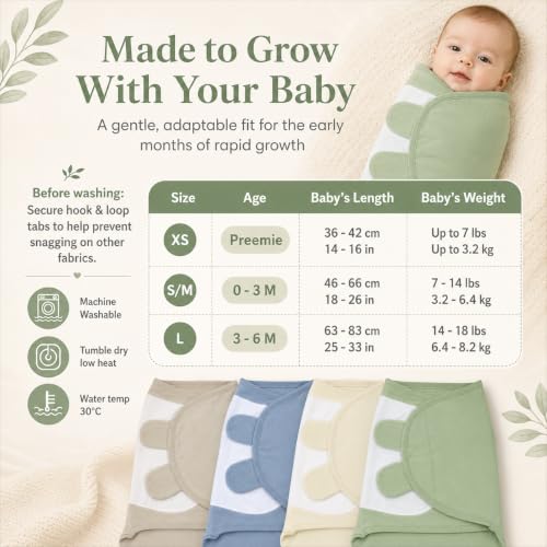 Image of Organic Cotton Baby Swaddle 4-Pack, Swaddles for Newborn 0-3 Month - Swaddle Blanket Infant Wrap Sleep Sack for Boys & Girls, Baby Swaddle for Newborn, Registry & Shower Gift Essential