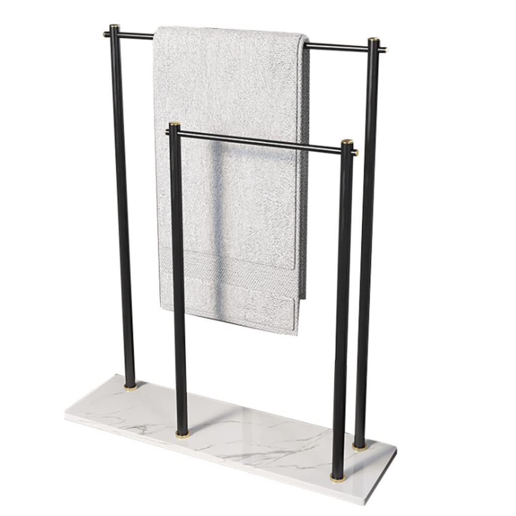 WNJJ Modern Stainless Steel Towel Bar for Bathroom Marble Finish Towel Holder and Coat Rack